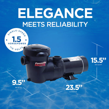 Hayward PowerFlo Matrix Above Ground Single Speed 1.5 HP Pool Pump with Cord
