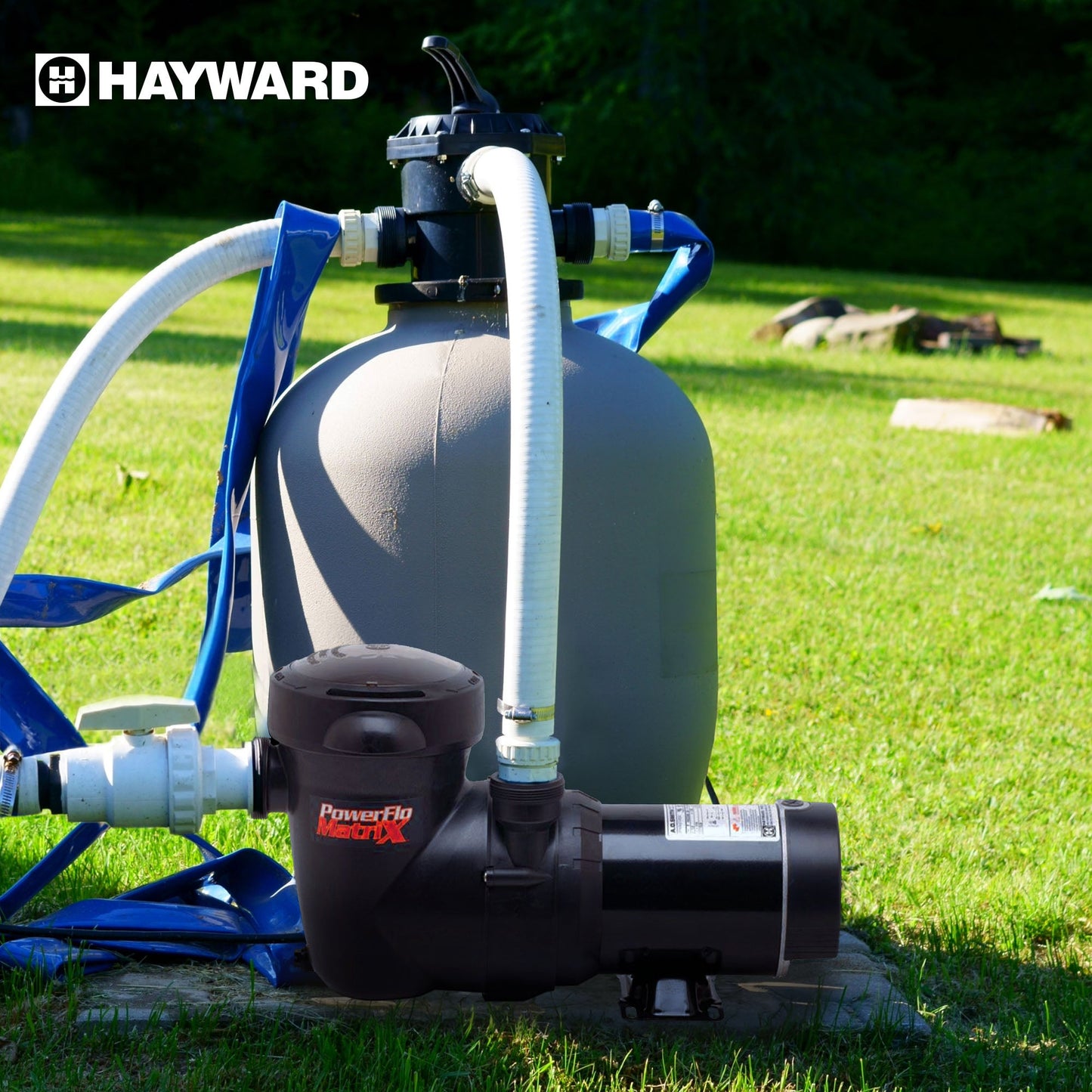 Hayward PowerFlo Matrix Above Ground Single Speed 1.5 HP Pool Pump with Cord