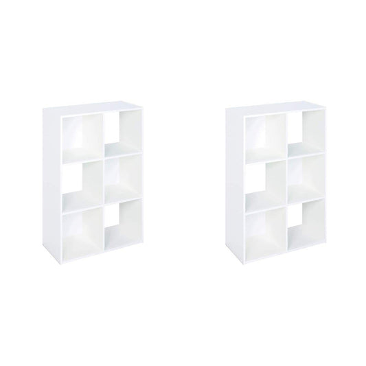 Closetmaid Decorative Home 6-Cube Cubeicals Organizer Storage, White (2 Pack)