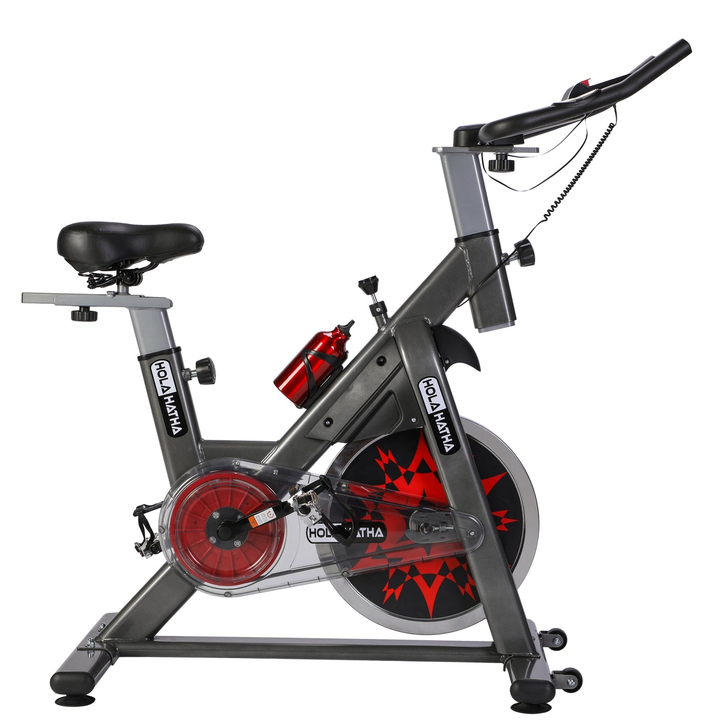 HolaHatha Home Gym Equipment Cycling Exercise Bike with 33 Pound Flywheel