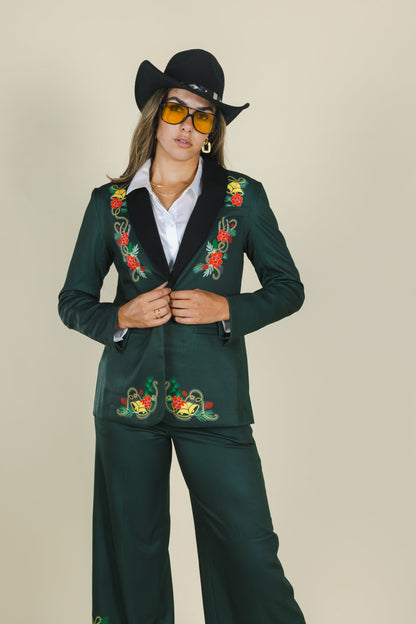 The Holiday Ham | Dark Green Holiday Placement Women's Suit