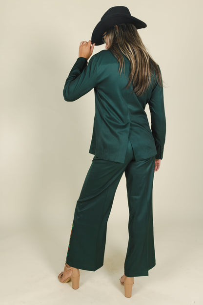 The Holiday Ham | Dark Green Holiday Placement Women's Suit