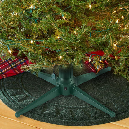 Home Heritage Metal Rotating Christmas Tree Stand for Holiday Trees Up to 7.5 ft