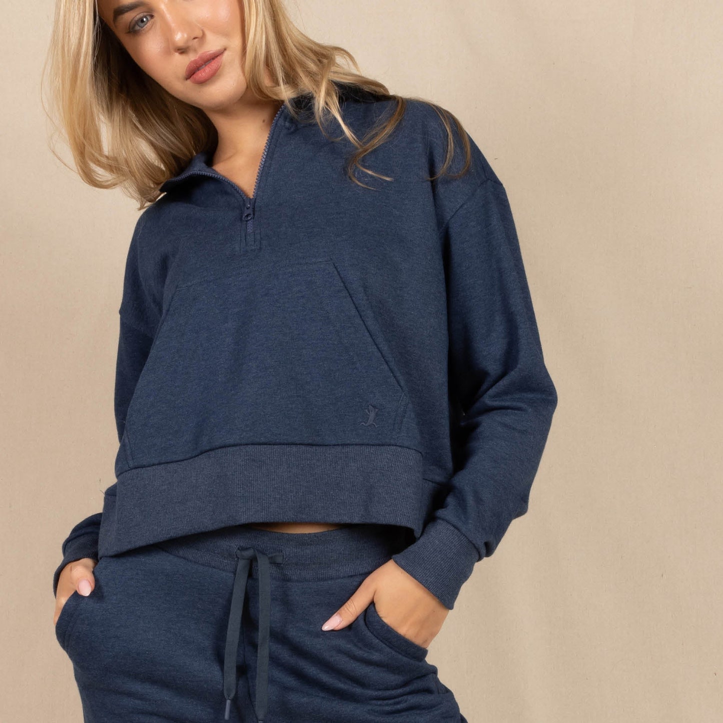 The Big Blue | Navy Goldilocks™ Women’s Half Zip Lounge Hoodie