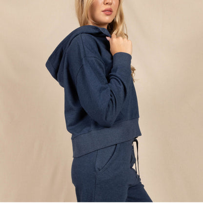 The Big Blue | Navy Goldilocks™ Women’s Half Zip Lounge Hoodie