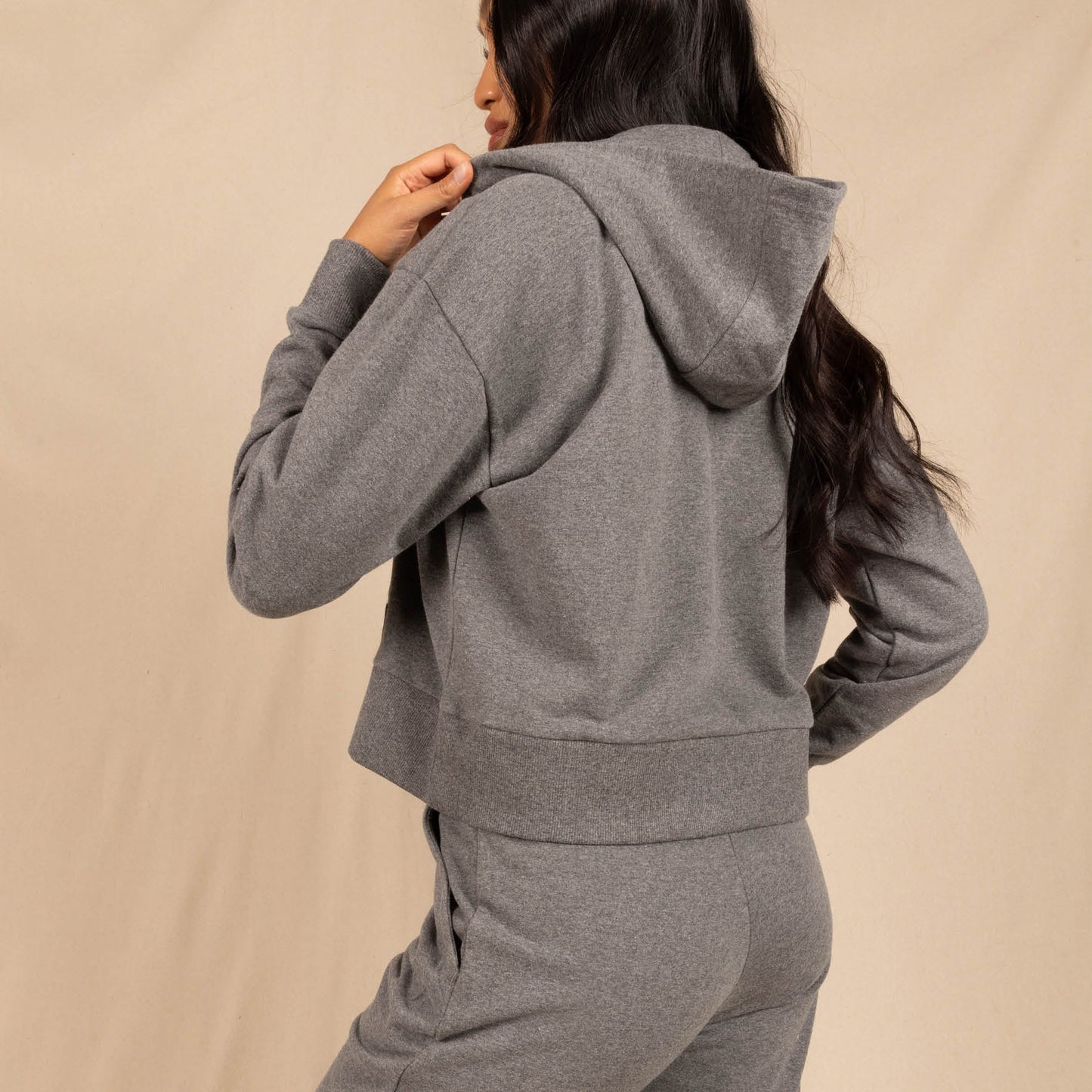 The Seattle Skyline | Grey Goldilocks™ Women’s Half Zip Lounge Hoodie