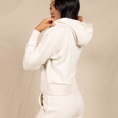 The Cream Of The Crop | Oatmeal Goldilocks™ Women’s Half Zip Lounge Hoodie