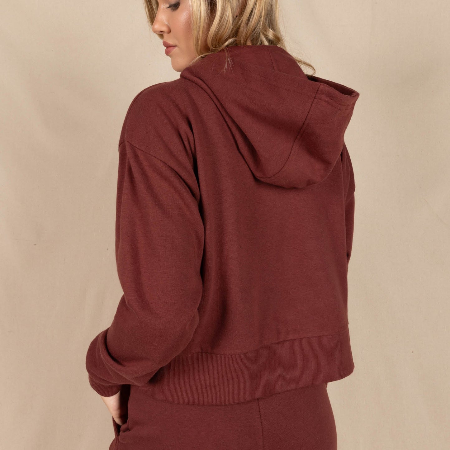 The Maroon Jive | Maroon Goldilocks™ Women’s Half Zip Lounge Hoodie