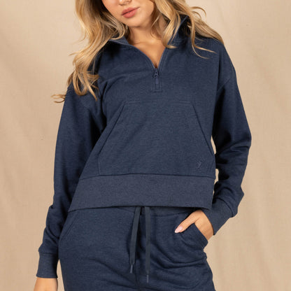 The Big Blue | Navy Goldilocks™ Women’s Half Zip Lounge Hoodie