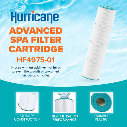 Hurricane HF4975-01 Advanced Pool and Spa Filter Cartridge Replacement, White