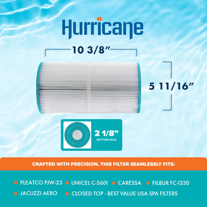 Hurricane HF5601-01 Advanced Pool and Spa Filter Cartridge Replacement, White