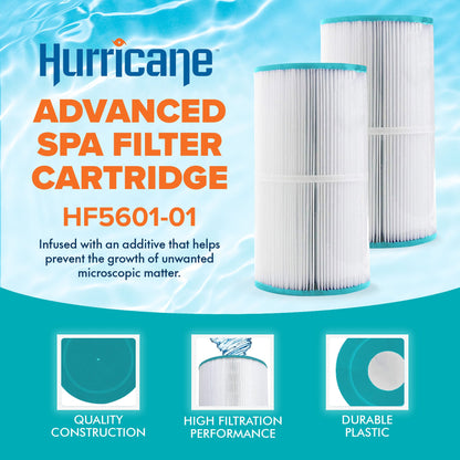 Hurricane HF5601-01 Advanced Pool and Spa Filter Cartridge Replacement, White