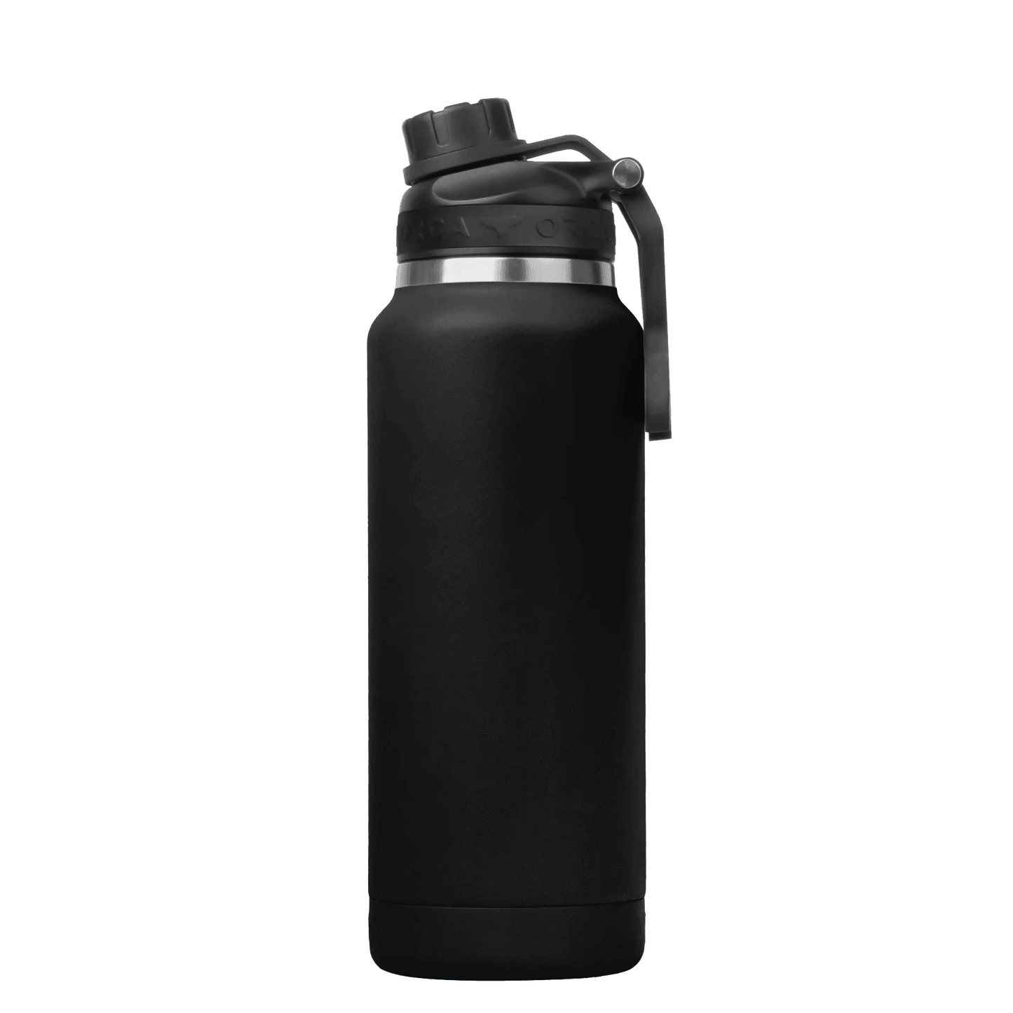 HYDRA™ 34OZ Water Bottle with Powder Coat Finish & Silicone Grip Whale Tale Handle