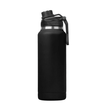 HYDRA™ 34OZ Water Bottle with Powder Coat Finish & Silicone Grip Whale Tale Handle