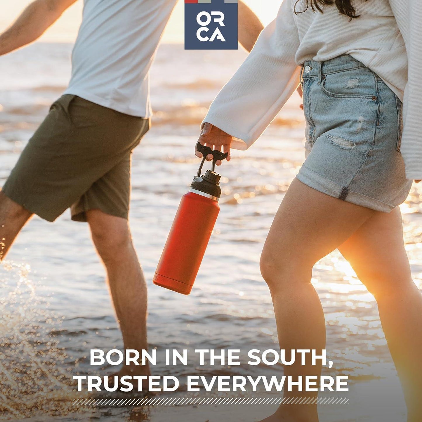 HYDRA™ 34OZ Water Bottle with Powder Coat Finish & Silicone Grip Whale Tale Handle