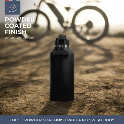 HYDRA™ 66OZ Water Bottle with Powder Coat Finish & Silicone Grip Whale Tale Handle