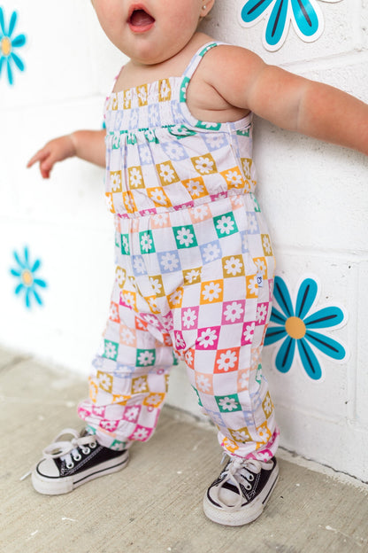 DAISY SUMMER SMOCKED JUMPSUIT