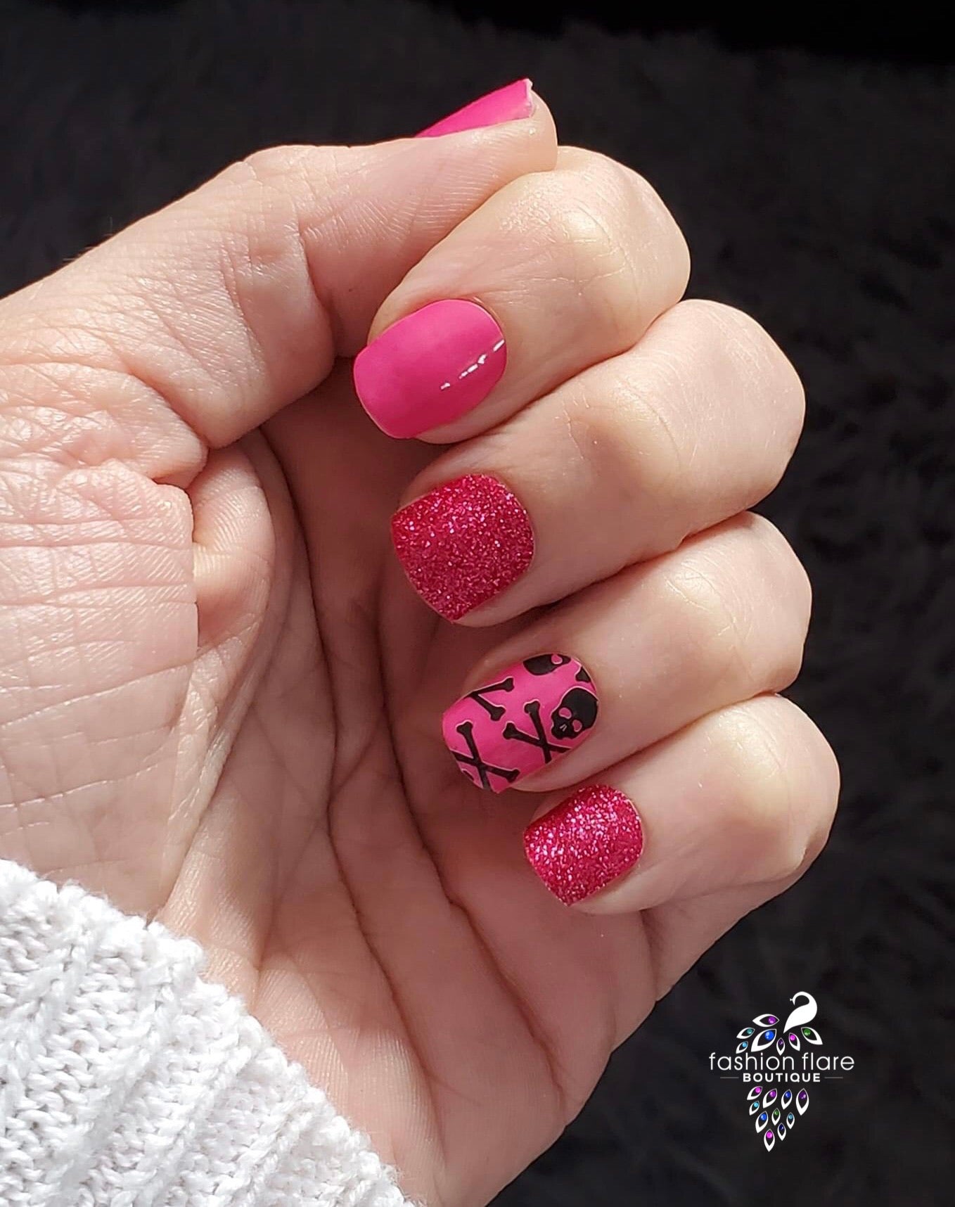 Custom - Hot Pink Skulls