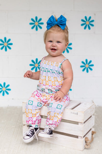 DAISY SUMMER SMOCKED JUMPSUIT