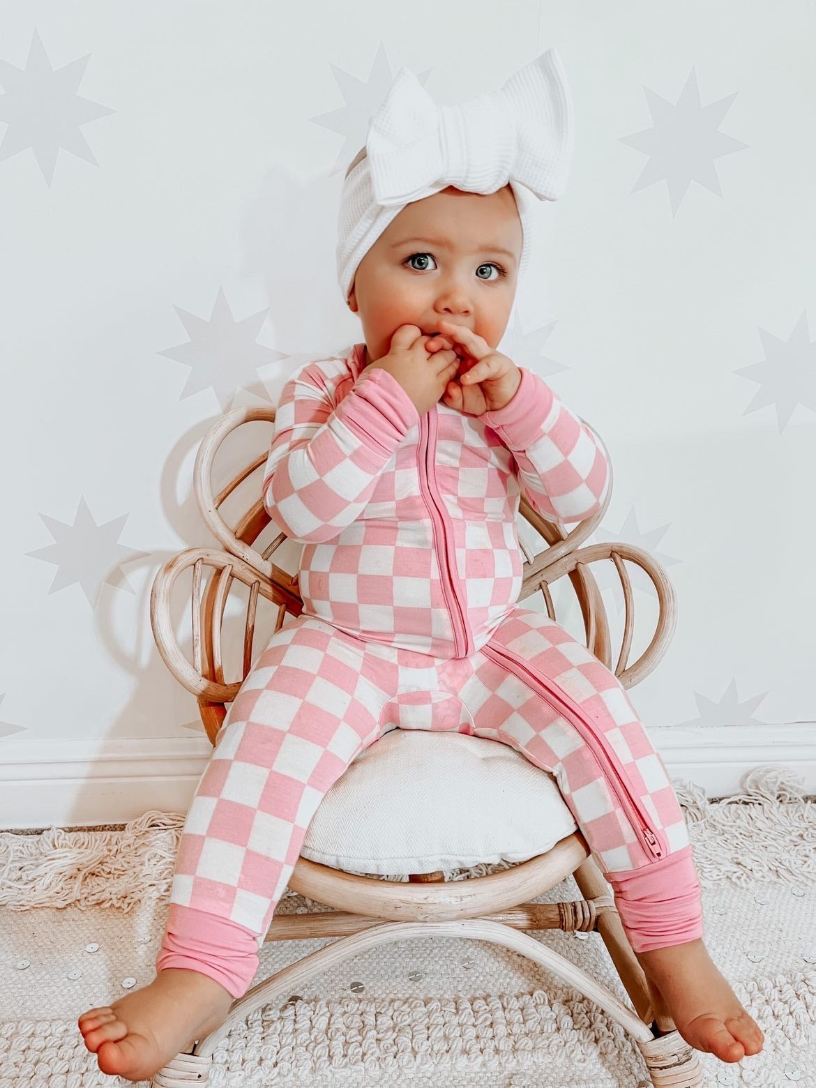 BUBBLEGUM CHECKERS DREAM ROMPER