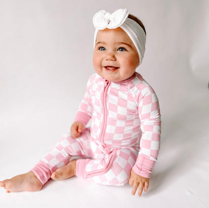 BUBBLEGUM CHECKERS DREAM ROMPER