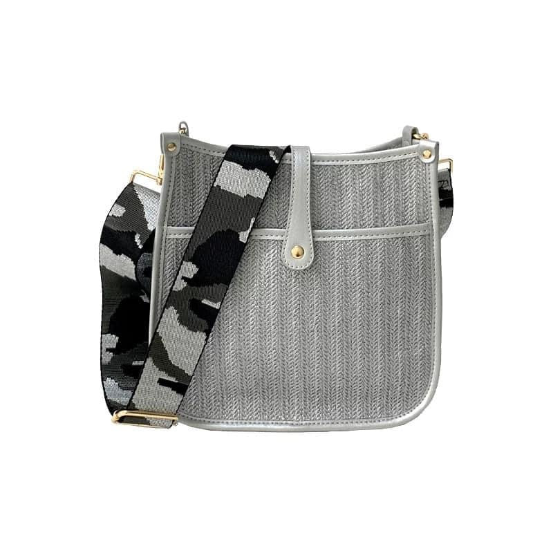 Kit Crossbody - Gray Straw