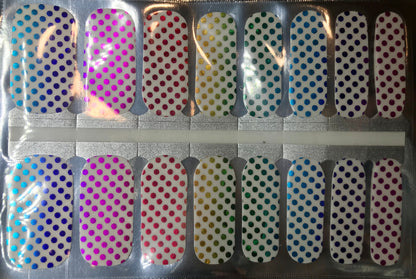 Rainbow Metallic Dots - Sheer Overlay