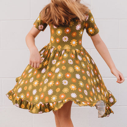 FLOWER POWER DREAM RUFFLE DRESS