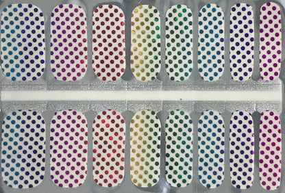 Rainbow Metallic Dots - Sheer Overlay