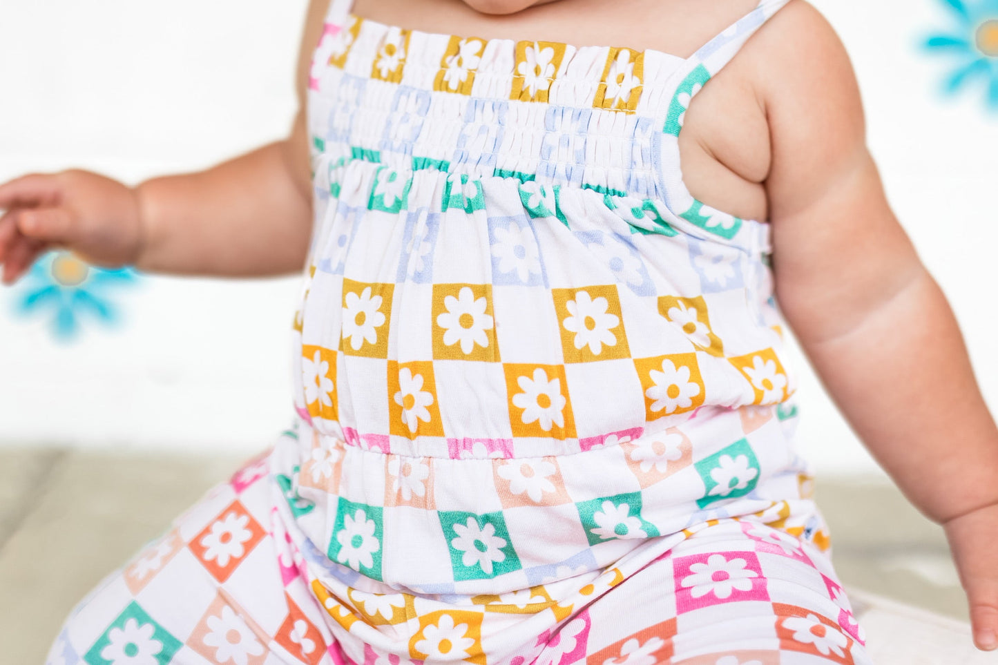 DAISY SUMMER SMOCKED JUMPSUIT