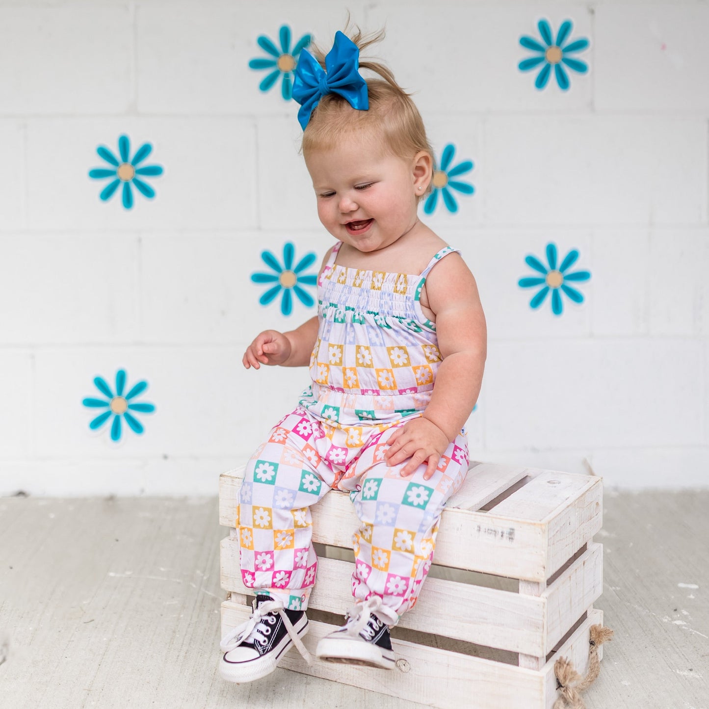 DAISY SUMMER SMOCKED JUMPSUIT