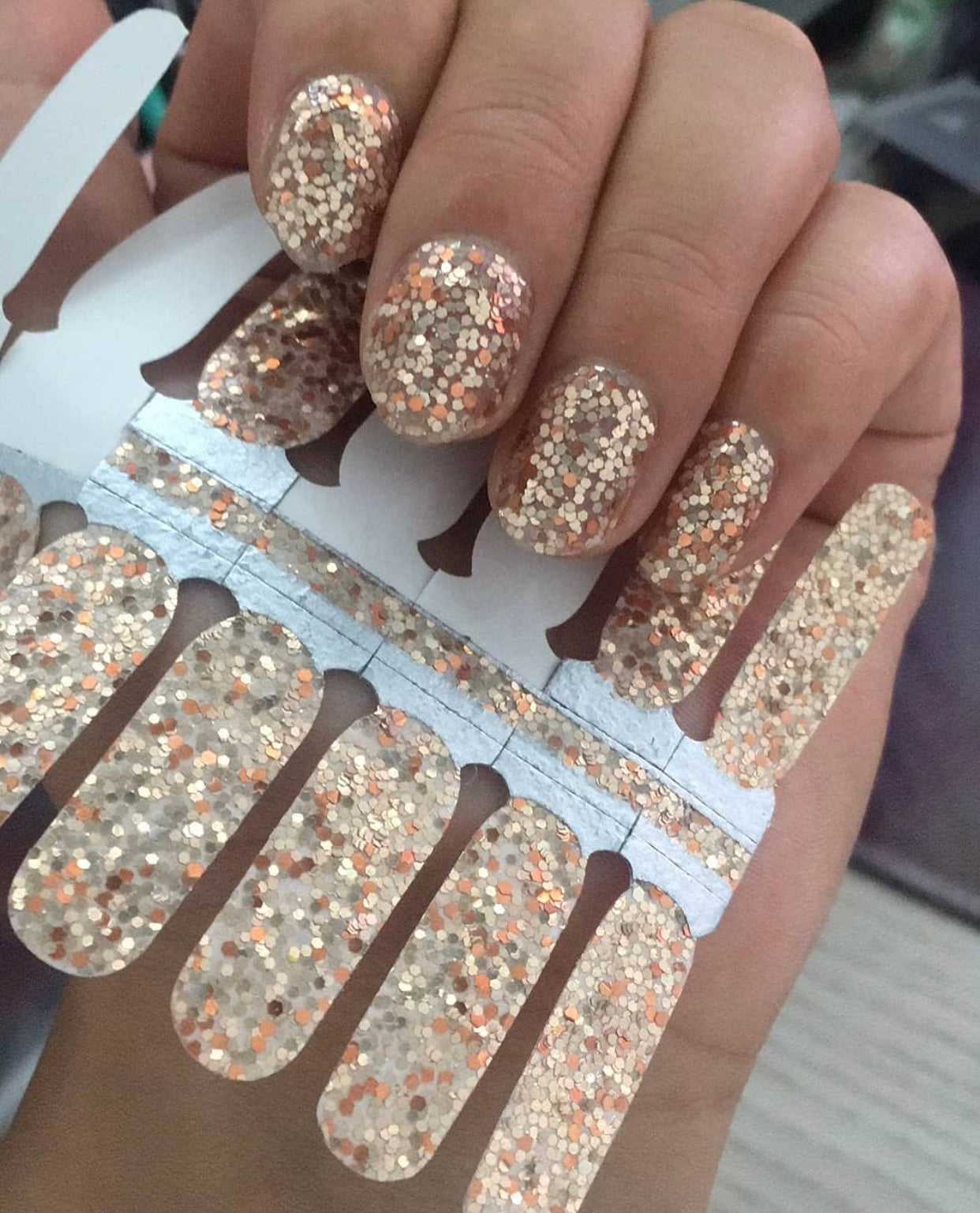 Gold Confetti Sheer