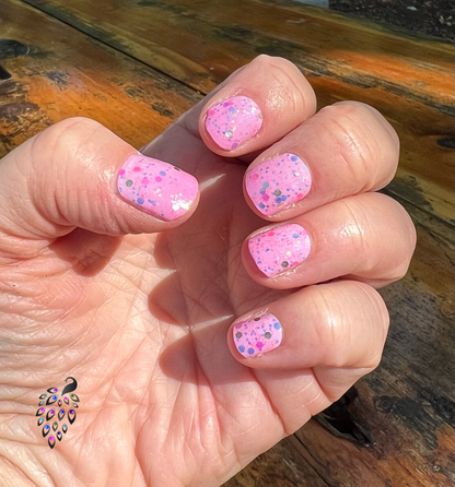 Bubblegum Ombre Confetti Holo