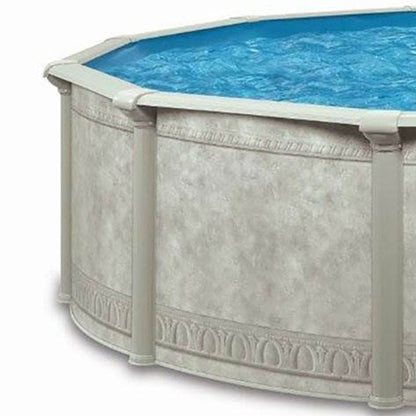 Aquarian Pools Khaki Venetian 24ft x 52in Outdoor Above Ground Swimming Pool