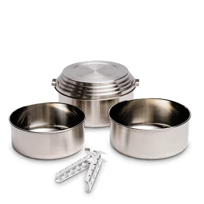 Solo Stove Pot 900/1800/4000 Stainless Steel Companion Pots | Lightweight Aluminum Pot Holding Tripod | Great Portable Cookware for Backpacking, Camping & Survival Adventures | Deisgned for use with Lite/Titan/Campfire Solo Stoves