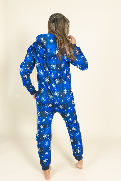 The In A Flurry | Snowflake Buffalo Check Onesie