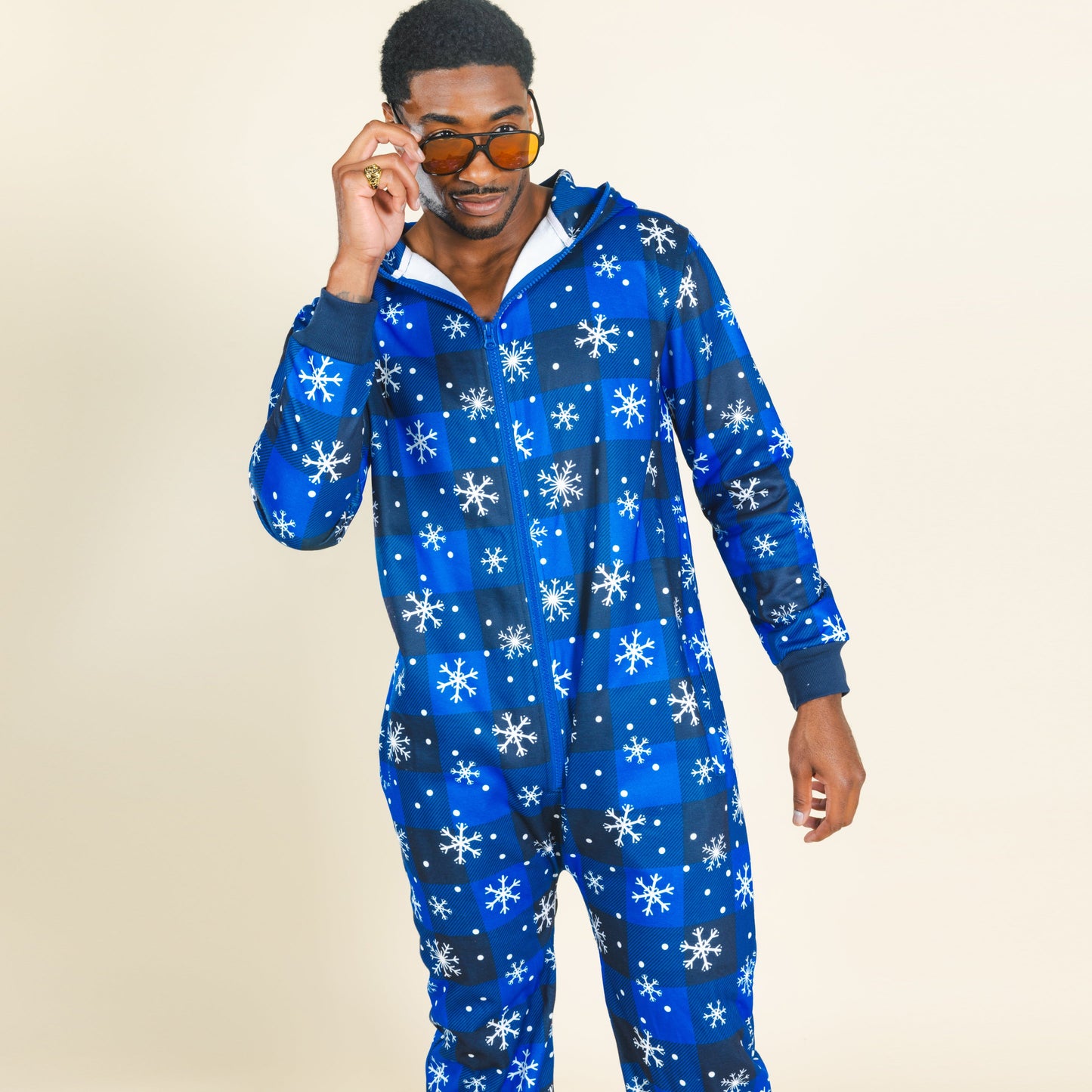 The In A Flurry | Snowflake Buffalo Check Onesie