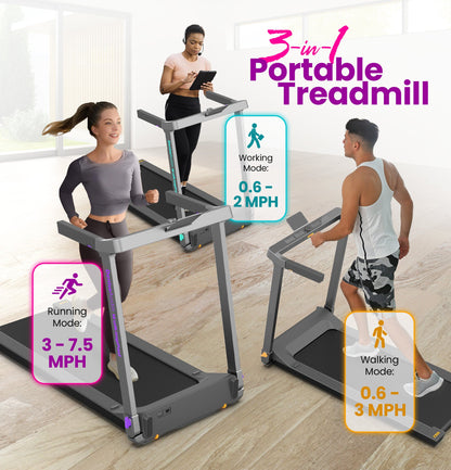 Denise Austin WalkingPad Foldable Treadmill for Small Spaces, 56.6"x29.3"x39.5"