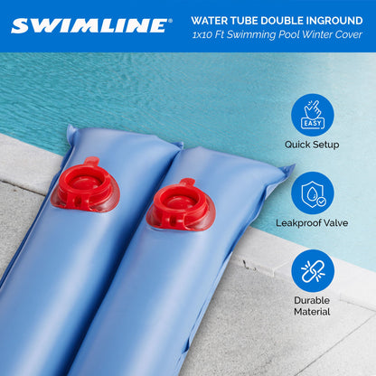 Swimline Pool 1' x 10' Winter Cover Double Water Tube for In-Ground Pool 11 Pack
