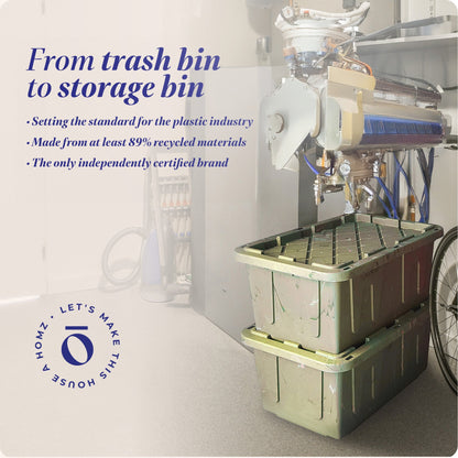 HOMZ Durabilt 27 Gallon Heavy Duty Storage Tote with Lid, Green Camo (4 Pack)