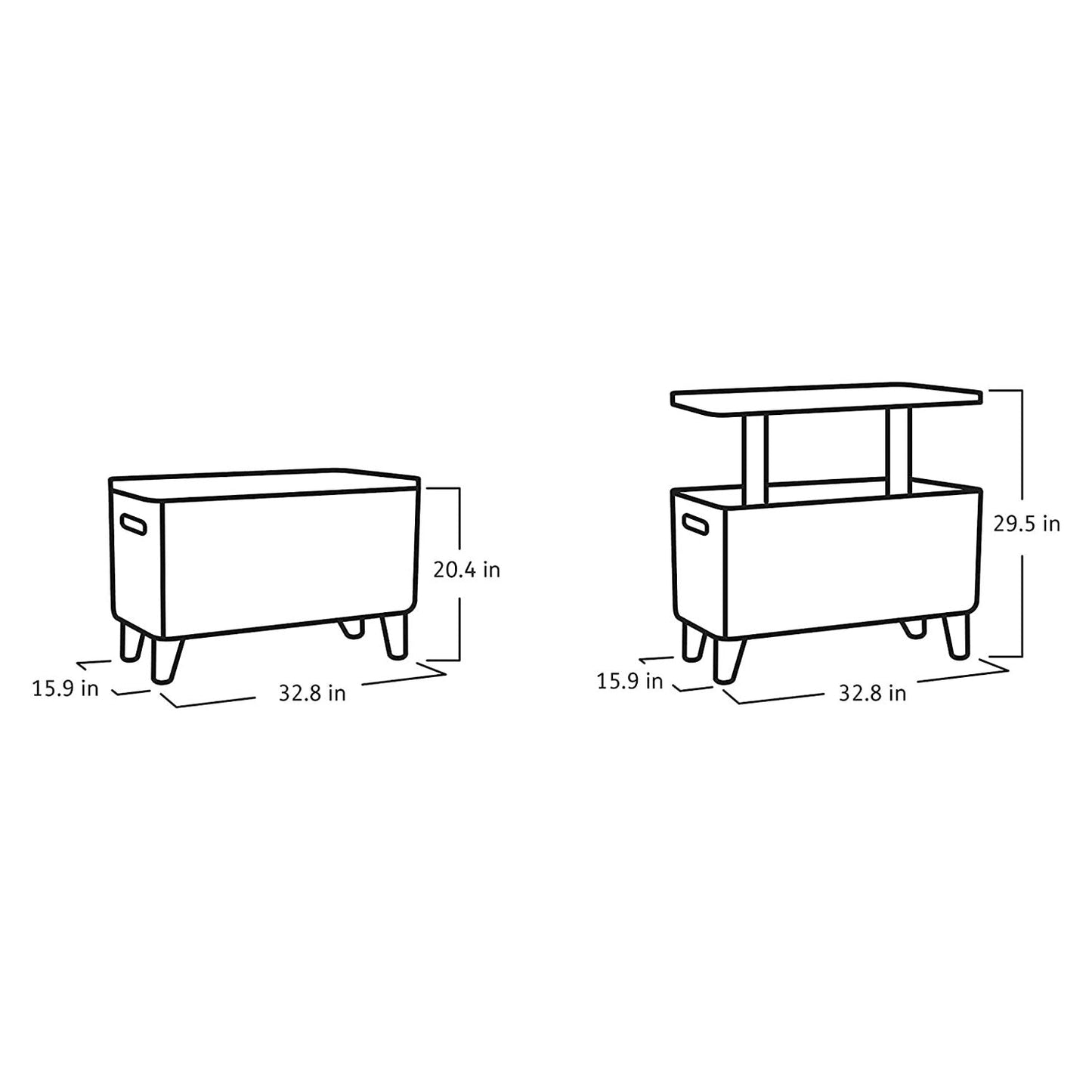 Keter Breeze Bar 17 Gallon Cooler with Pop-Up Table Top Bar Cart, Espresso Brown