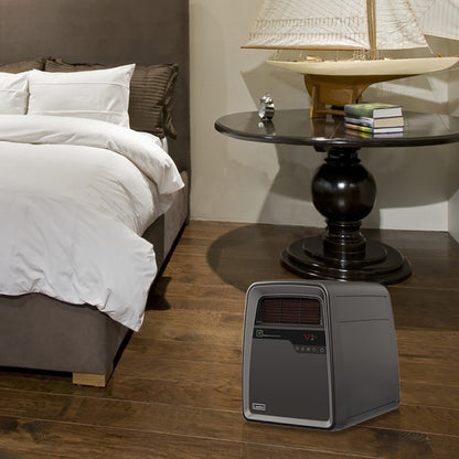 Lasko QB16103 Portable Electric 1500W Infrared Quartz Space Heater with Remote