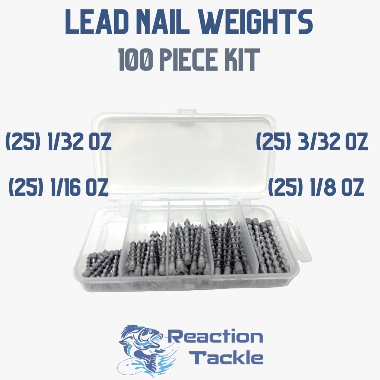 Reaction Tackle Lead Nail Weights/Insert Sinkers