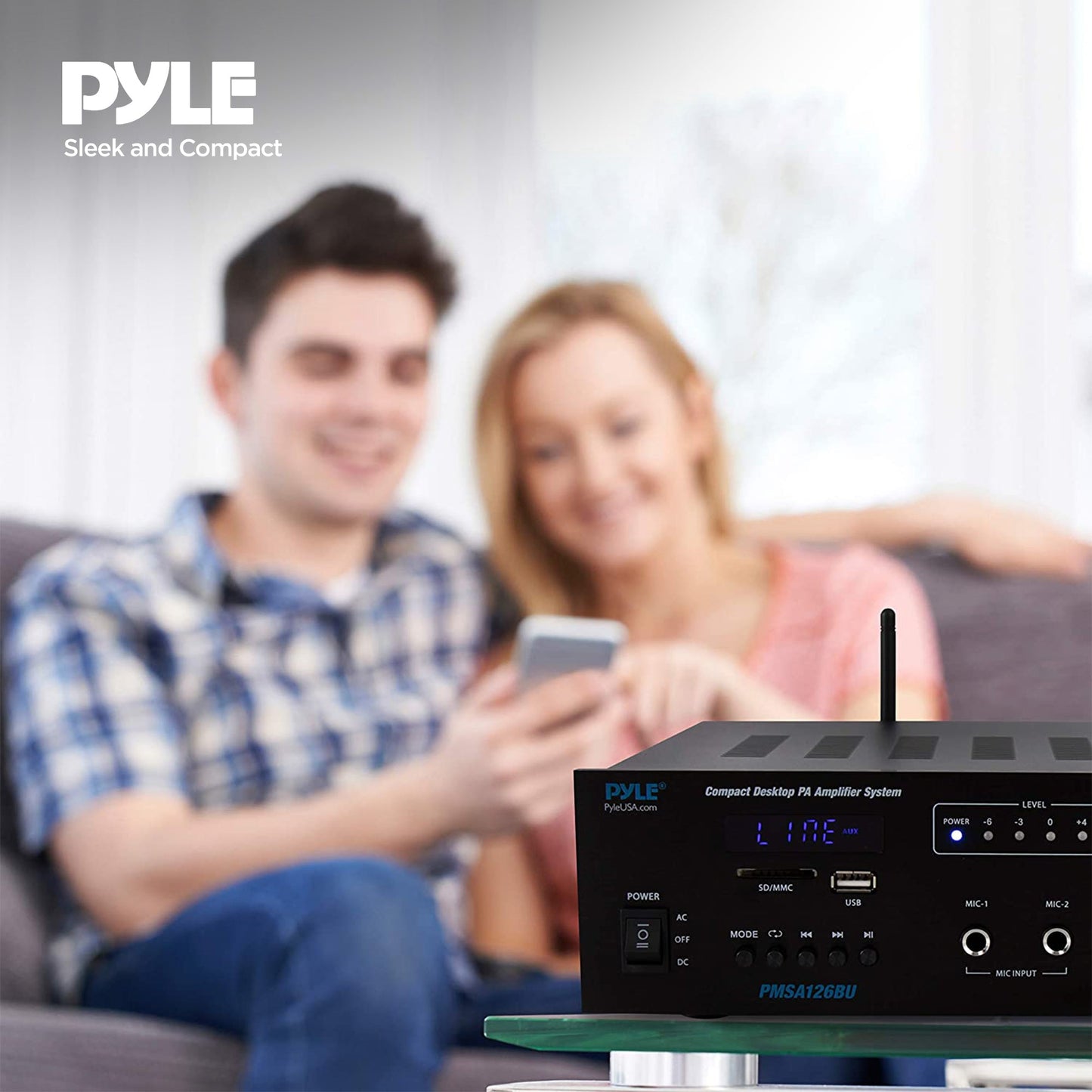 Pyle Bluetooth Compact PA Speaker & Microphone Receiver Address Amplifier System