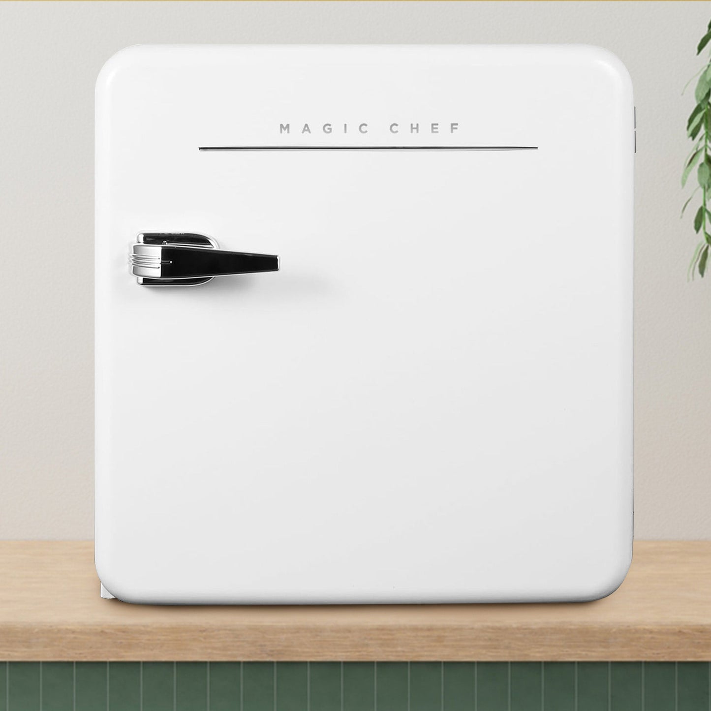 Magic Chef 1.6 Cubic Feet Retro Style Mini Fridge with Interior LED Light, White