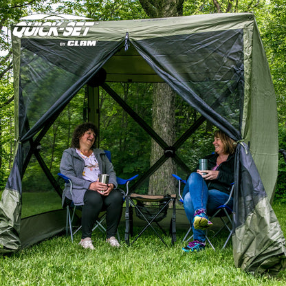 CLAM Quick Set Traveler 6x6Ft Outdoor + Clam Quick Set Screen Hub Tent (3 Pack)