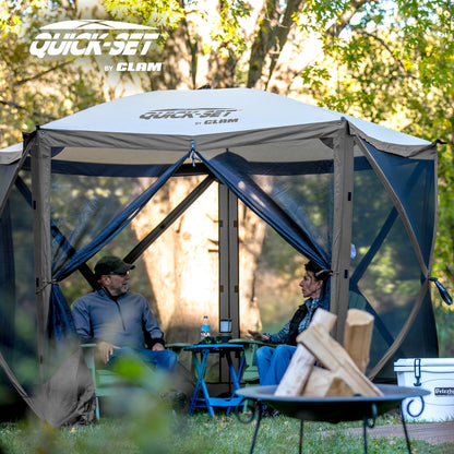 CLAM Quick Set Venture Canopy Shelter + CLAM Quick Set Screen, Gray (2 Pack)