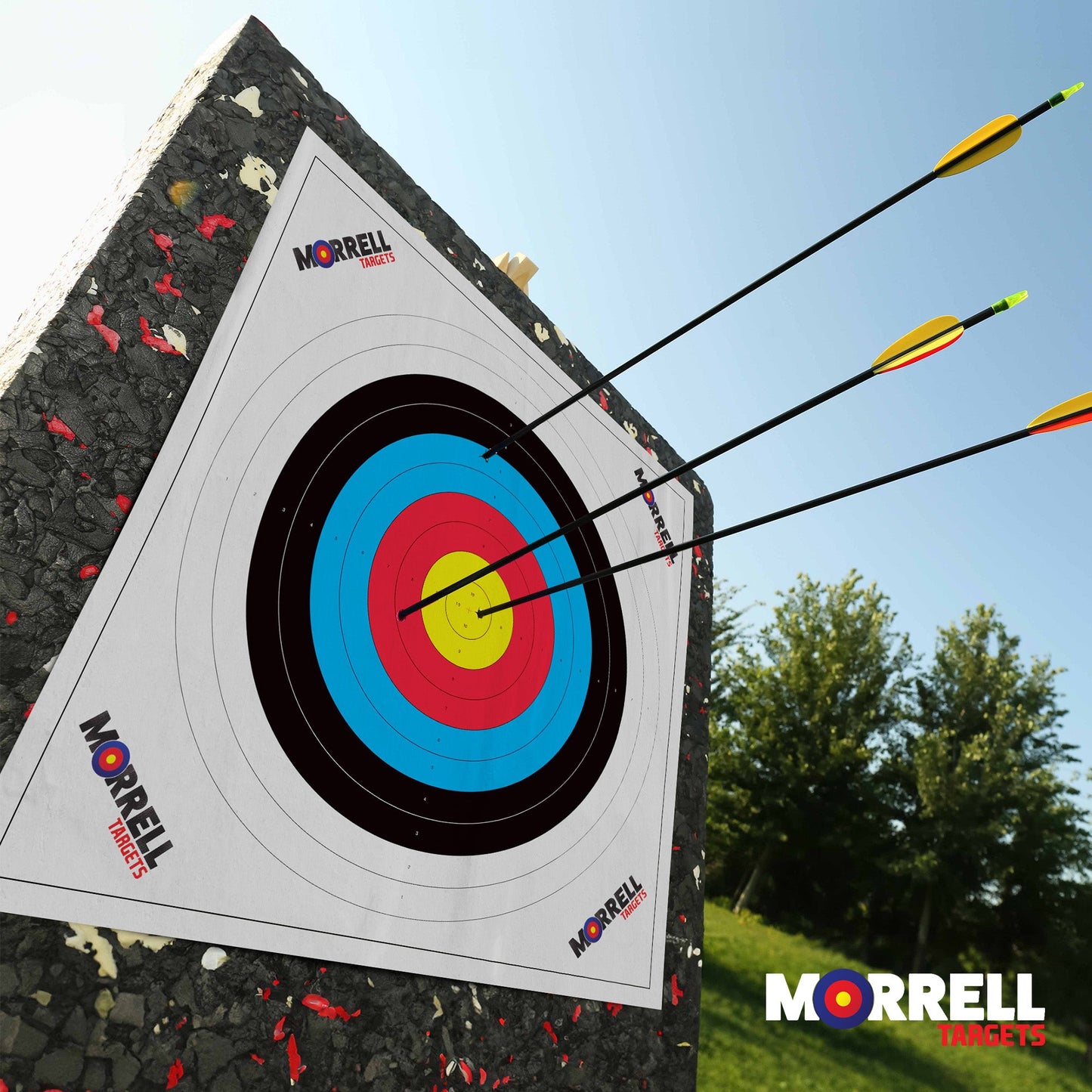 Morrell Targets 100 Pieces Thin Paper Archery Target with Card Stock, 3 Pack