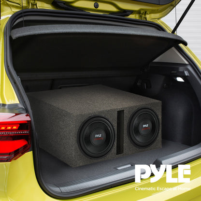 Pyle PLPW12D 12" 3200W 4-Ohm DVC Car Subwoofer Sub and Dual Ported Enclosure
