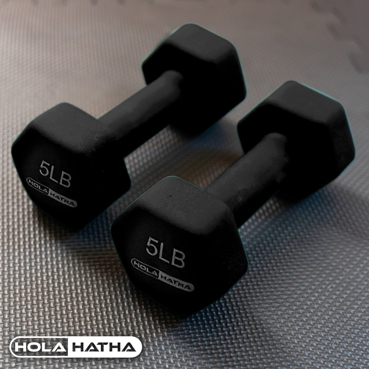 HolaHatha 146 Pound Neoprene Dumbbell Full Body Weight Set with Storage Rack